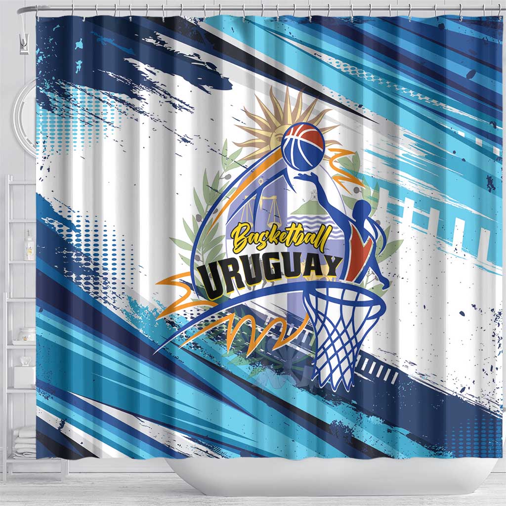 Uruguay Basketball Shower Curtain Charruas Go Champion LT01