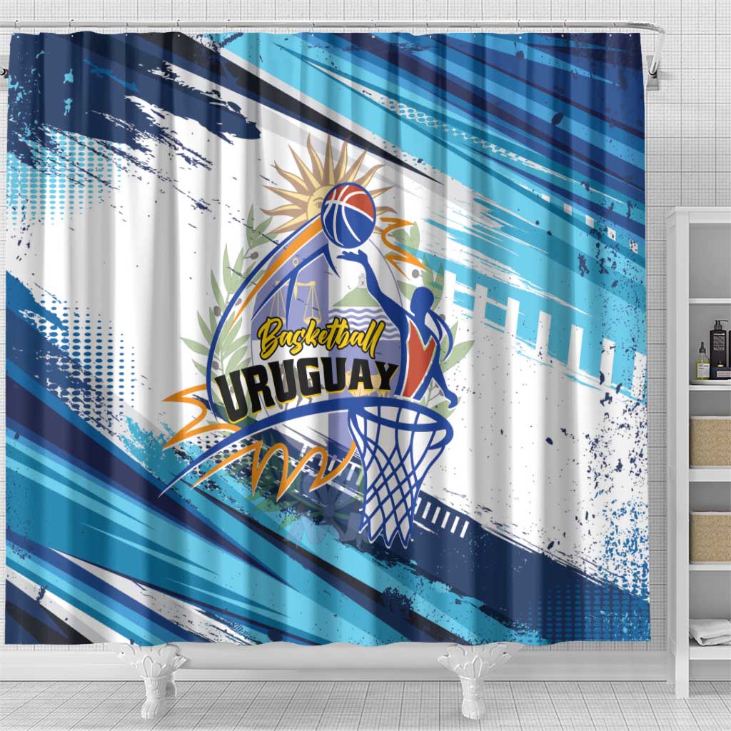 Uruguay Basketball Shower Curtain Charruas Go Champion LT01