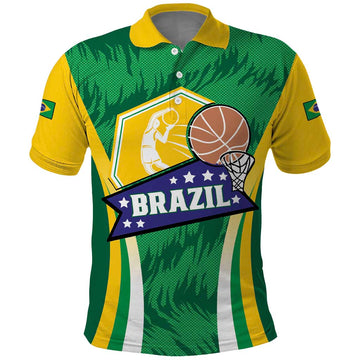 Brazil Basketball Custom Polo Shirt Come On Brasil Cariocas LT01