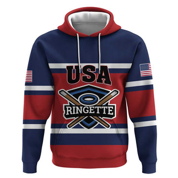 Custom USA 2025 Ringette Hoodie Go Champion Team Ringette USA LT01
