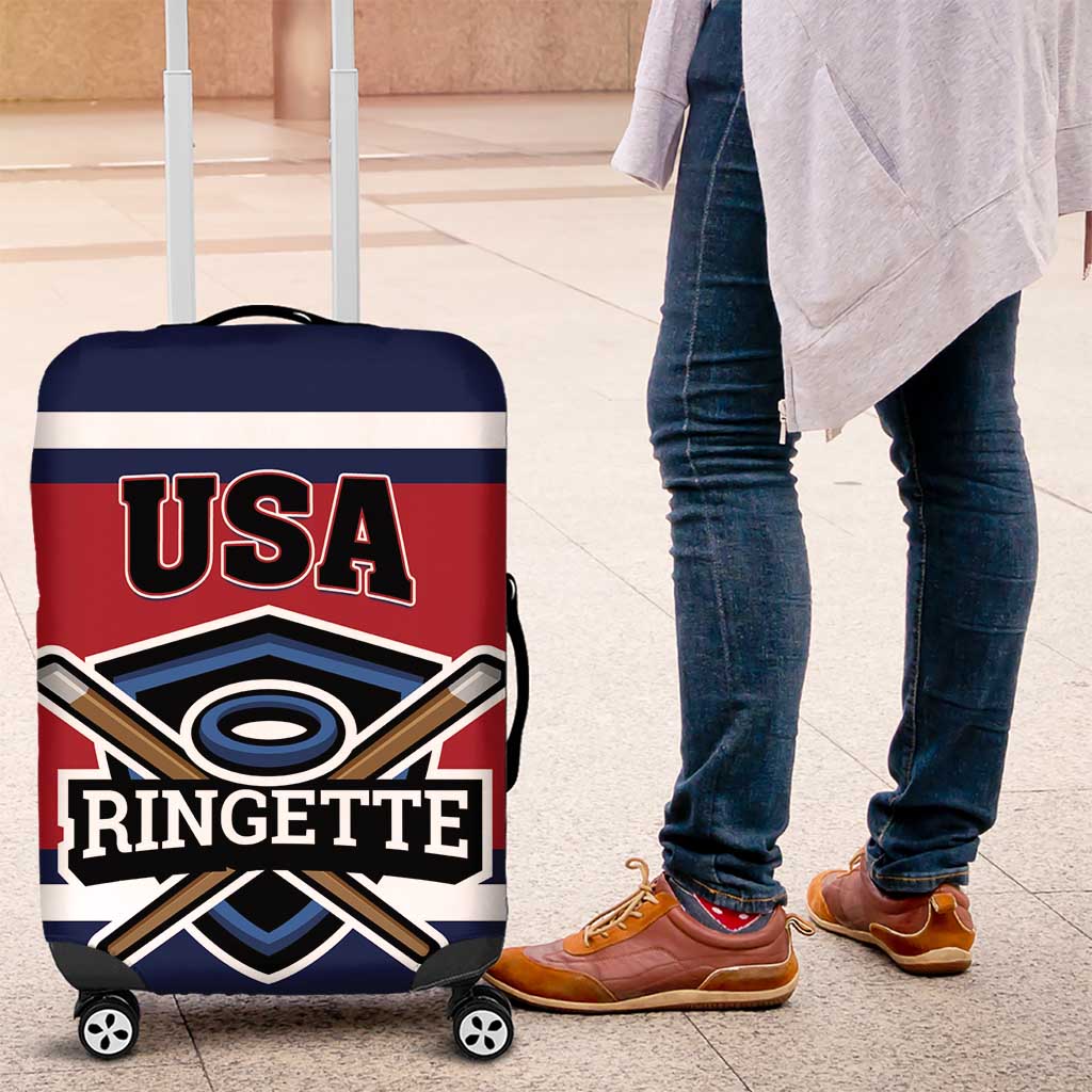 USA 2025 Ringette Luggage Cover Go Champion Team Ringette USA LT01