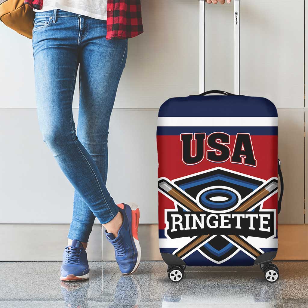 USA 2025 Ringette Luggage Cover Go Champion Team Ringette USA LT01