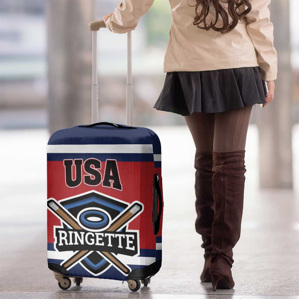 USA 2025 Ringette Luggage Cover Go Champion Team Ringette USA LT01