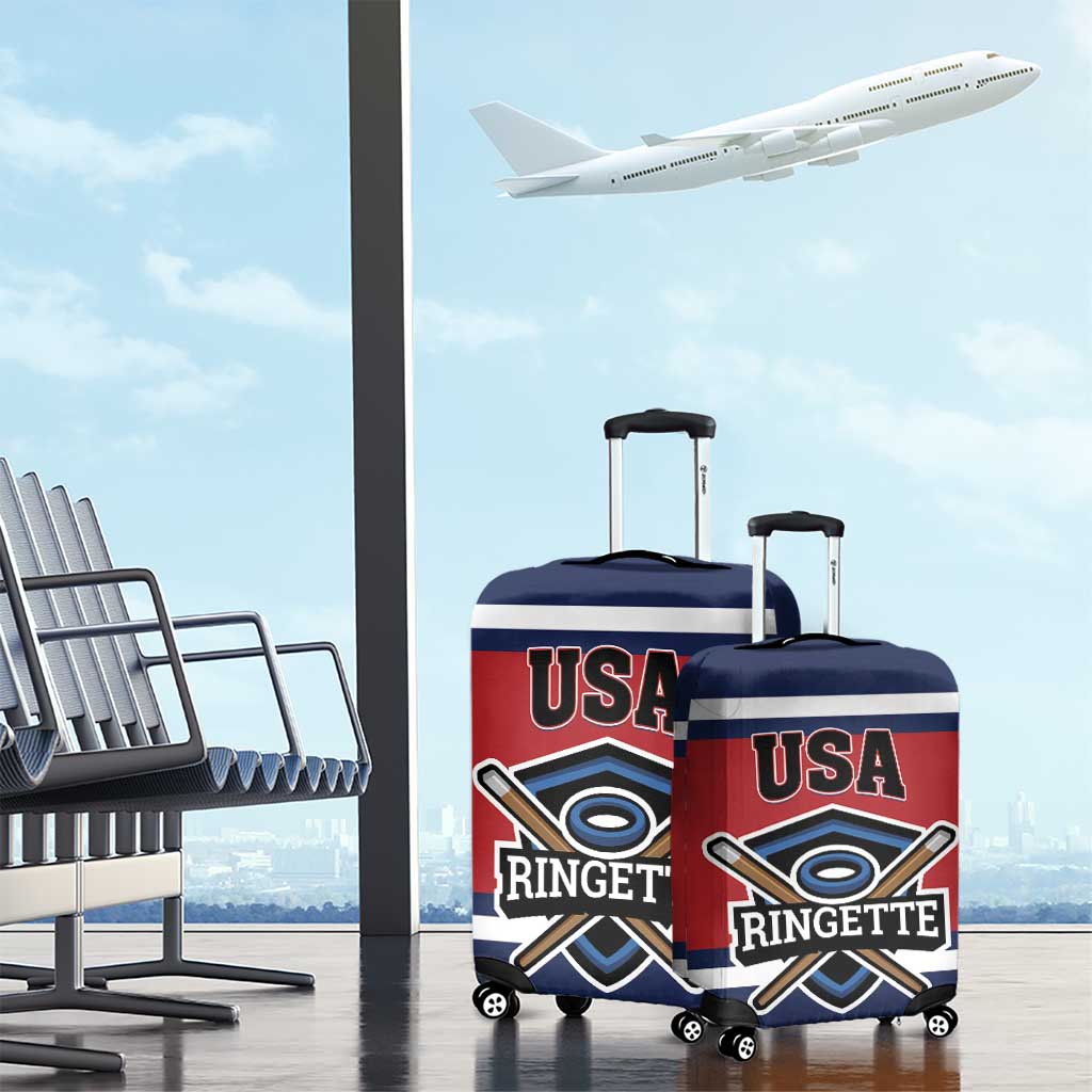 USA 2025 Ringette Luggage Cover Go Champion Team Ringette USA LT01