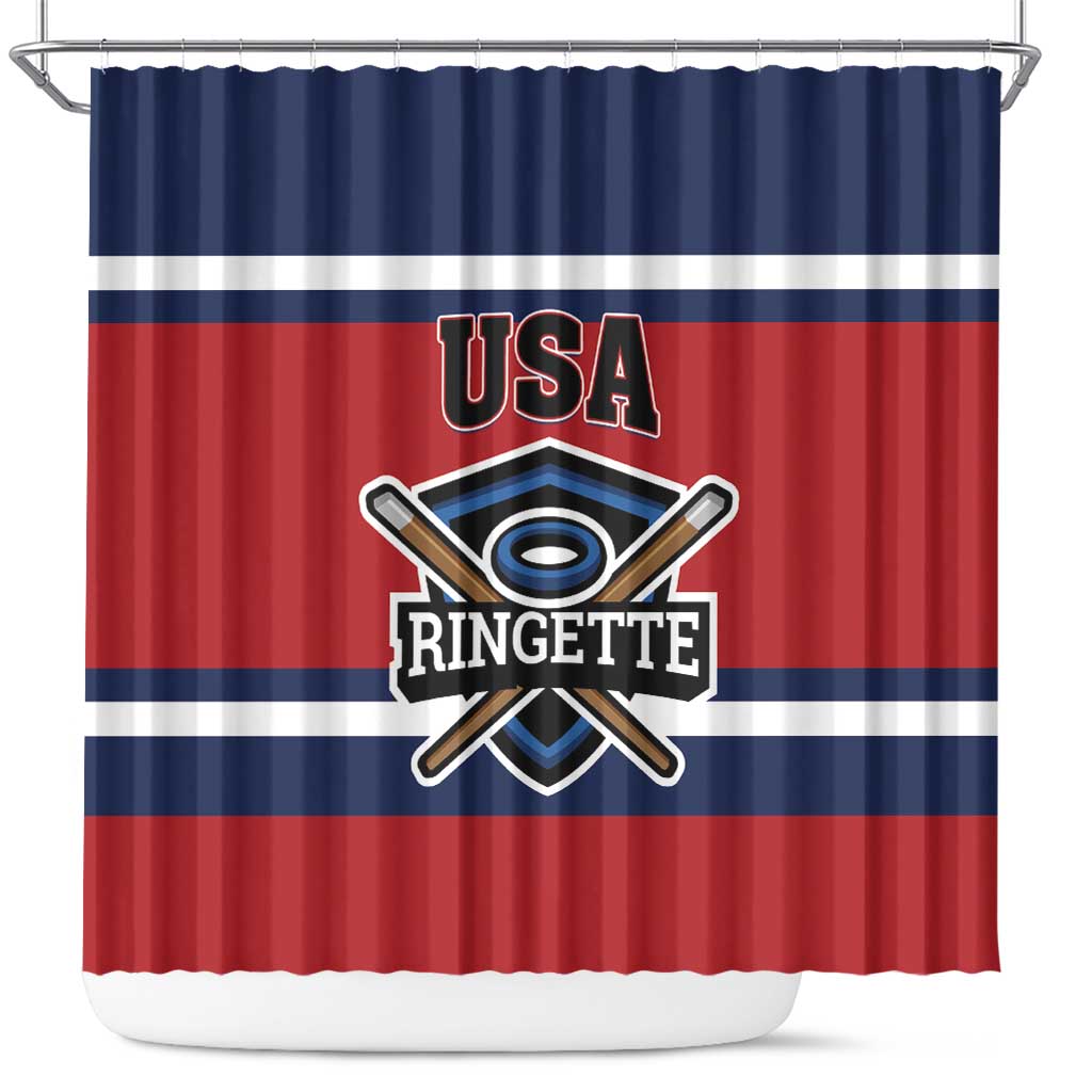 USA 2025 Ringette Shower Curtain Go Champion Team Ringette USA LT01