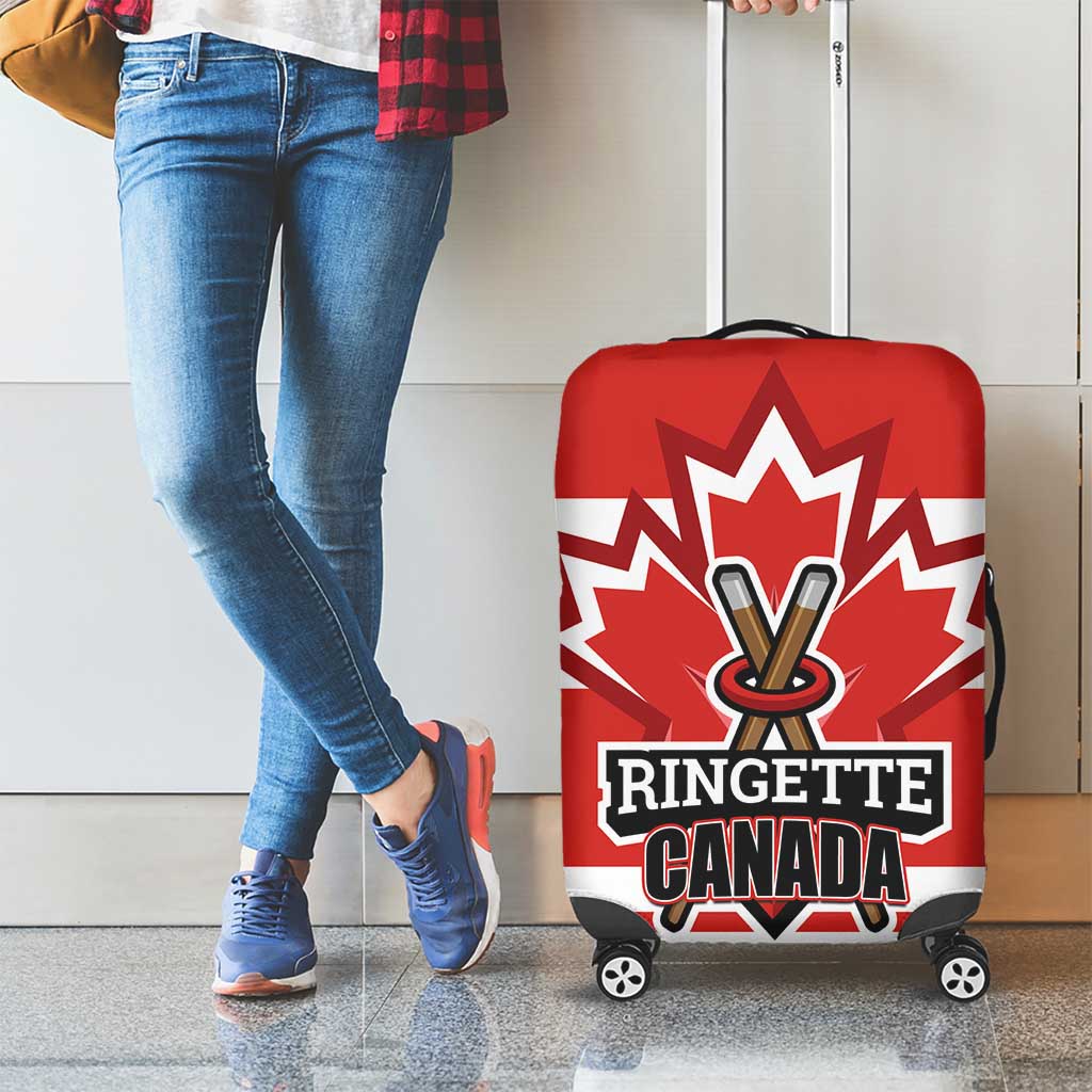 Canada Ringuette Luggage Cover Team Canada Dominates The Game LT01