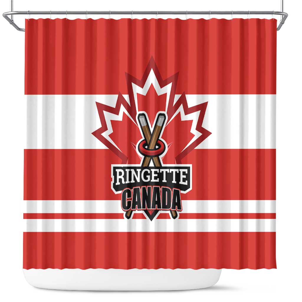 Canada Ringuette Shower Curtain Team Canada Dominates The Game LT01