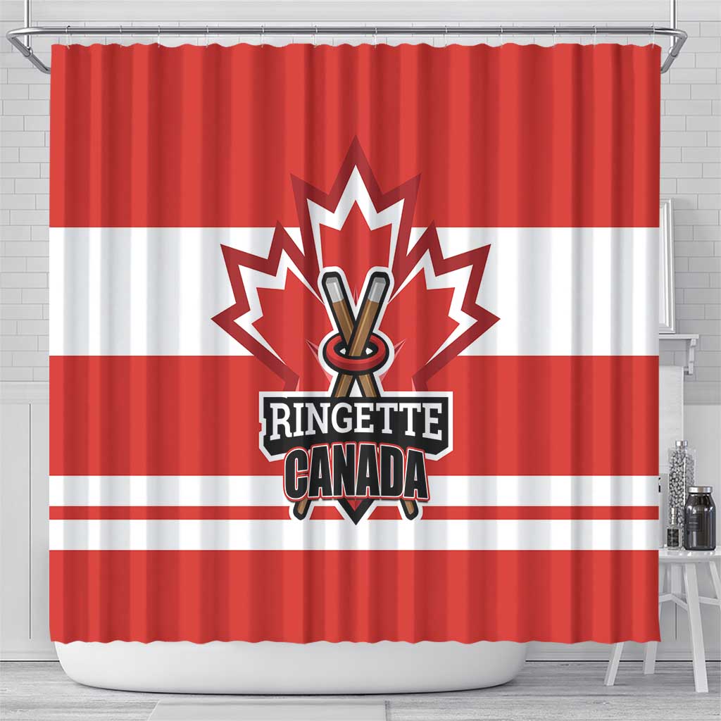 Canada Ringuette Shower Curtain Team Canada Dominates The Game LT01