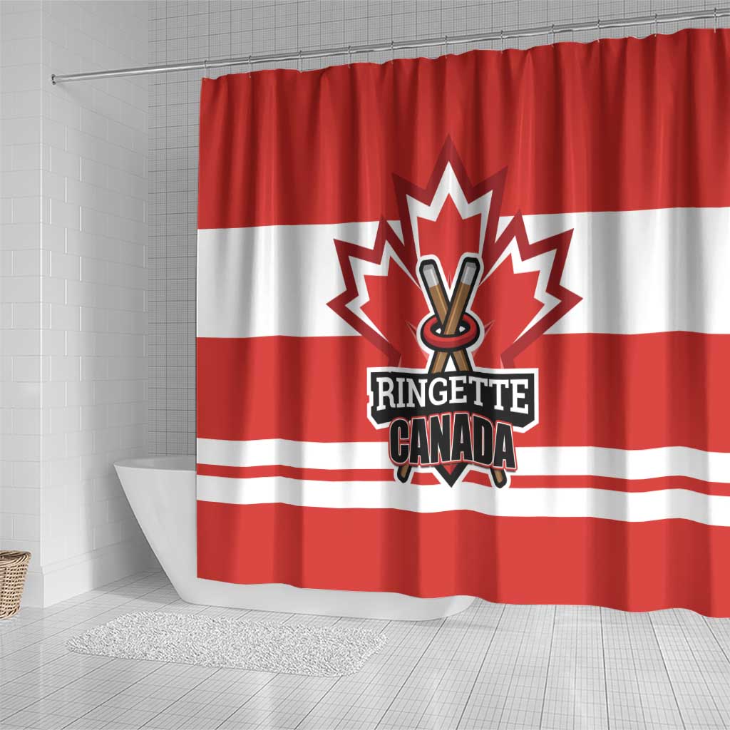 Canada Ringuette Shower Curtain Team Canada Dominates The Game LT01