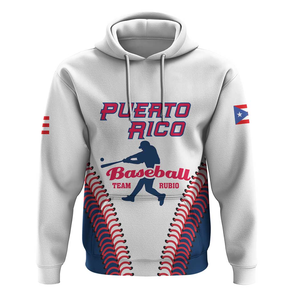 Custom Baseball Puerto Rico 2025 Hoodie Team Rubio Retro Style LT01