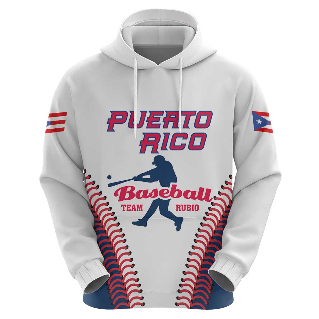 Custom Baseball Puerto Rico 2025 Hoodie Team Rubio Retro Style LT01