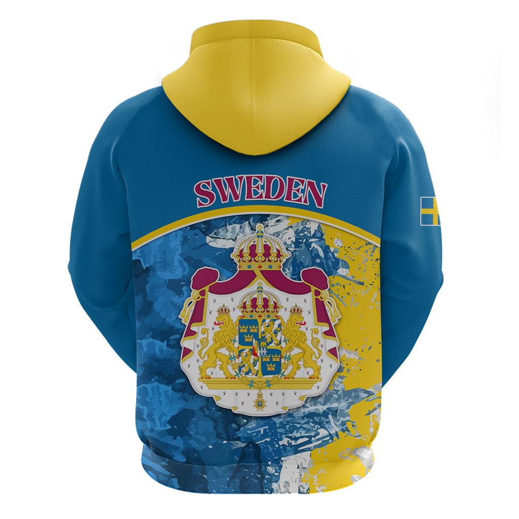 Sweden Hoodie Swedish Lion With Coat Of Arms LT01