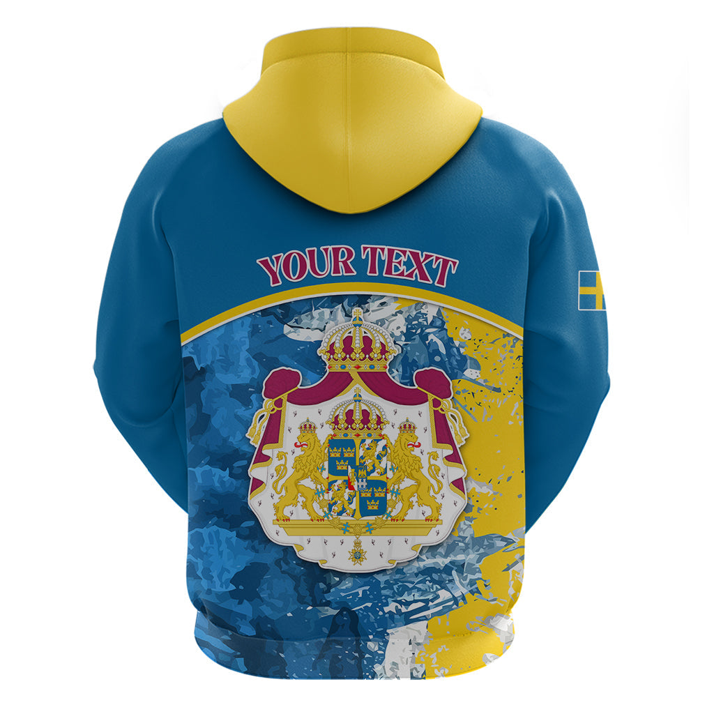Custom Sweden Hoodie Swedish Lion With Coat Of Arms LT01