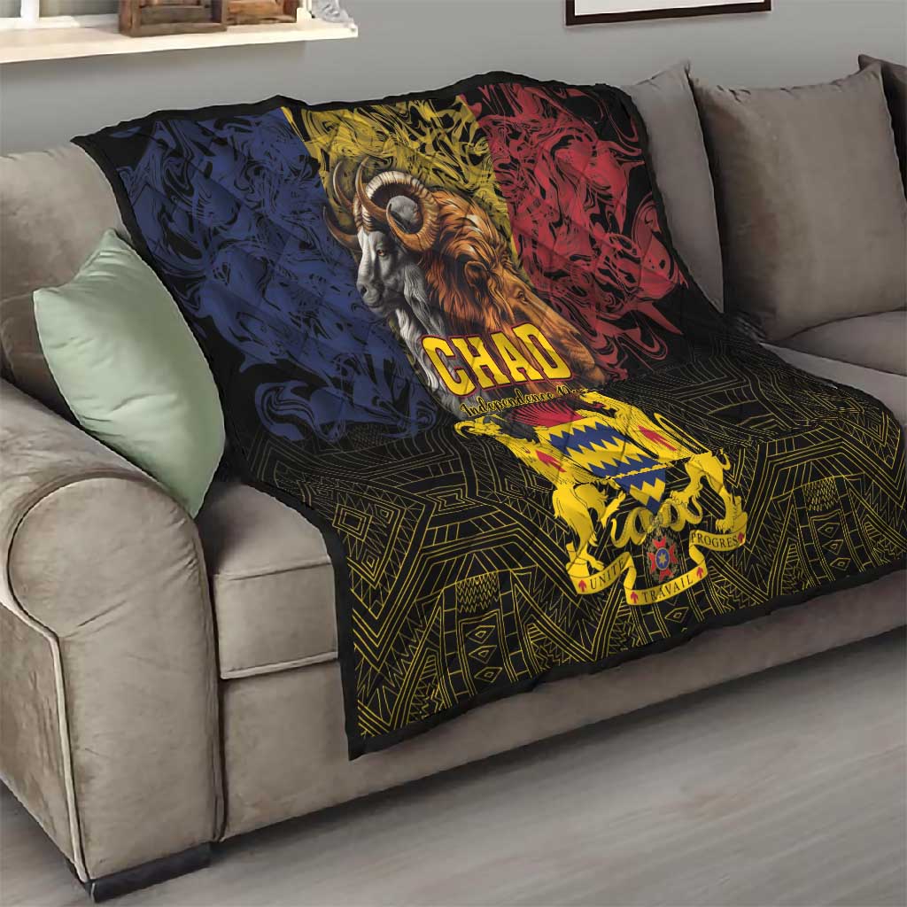 Chad Independence Day 1960 Quilt Tchad Goat and Lion African Pattern LT01