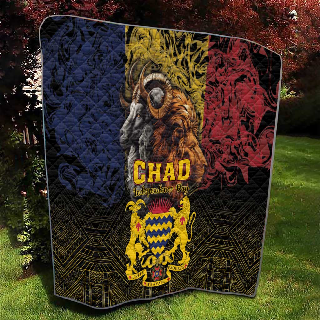 Chad Independence Day 1960 Quilt Tchad Goat and Lion African Pattern LT01