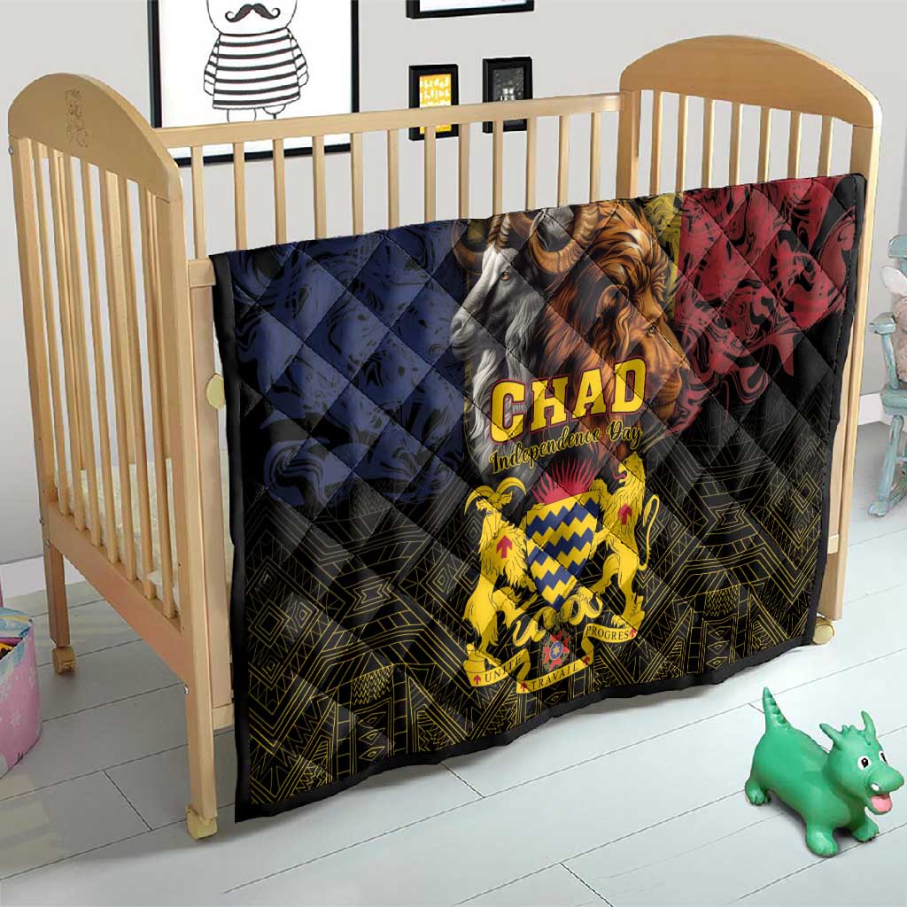 Chad Independence Day 1960 Quilt Tchad Goat and Lion African Pattern LT01