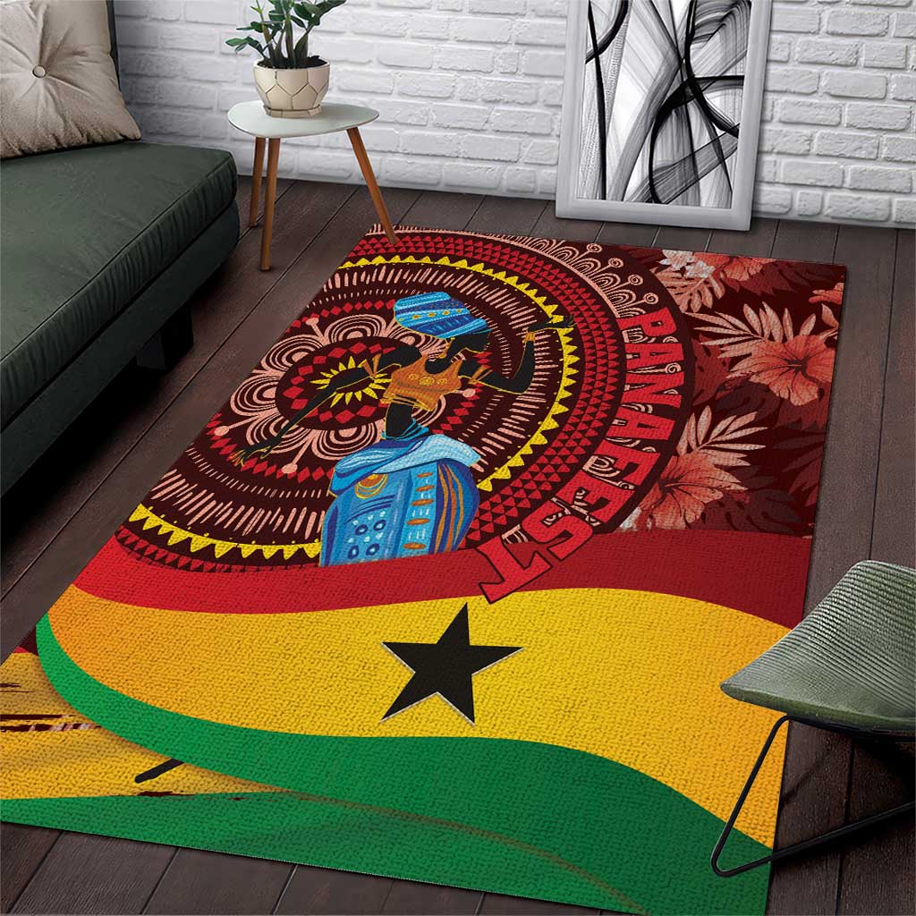 Panafest Area Rug Ghana Tropical African Pattern LT01