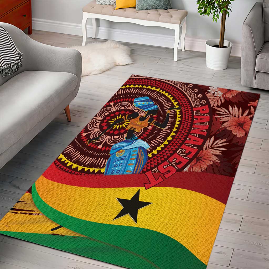 Panafest Area Rug Ghana Tropical African Pattern LT01