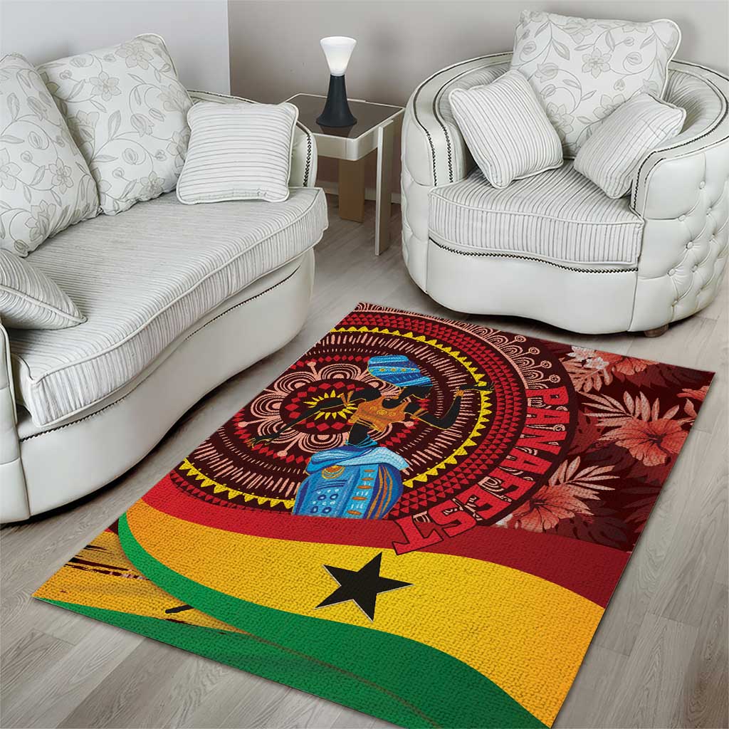 Panafest Area Rug Ghana Tropical African Pattern LT01