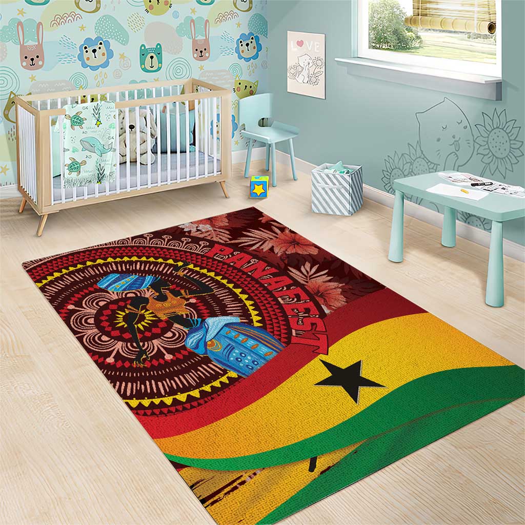 Panafest Area Rug Ghana Tropical African Pattern LT01