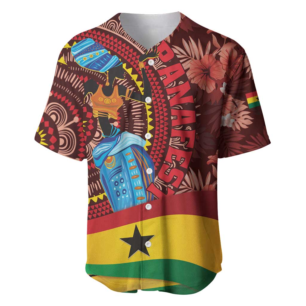 Panafest Baseball Jersey Ghana Tropical African Pattern LT01