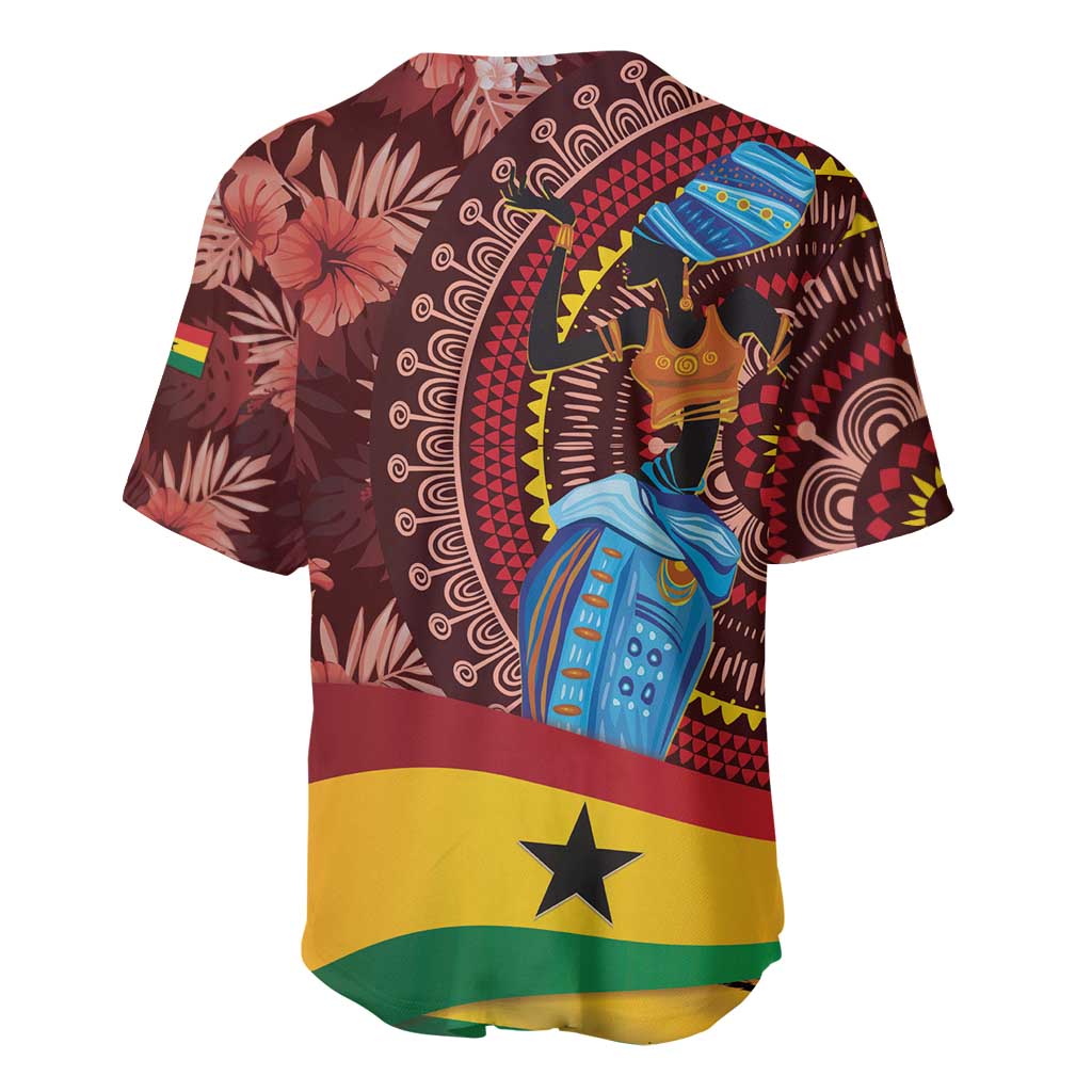 Panafest Baseball Jersey Ghana Tropical African Pattern LT01
