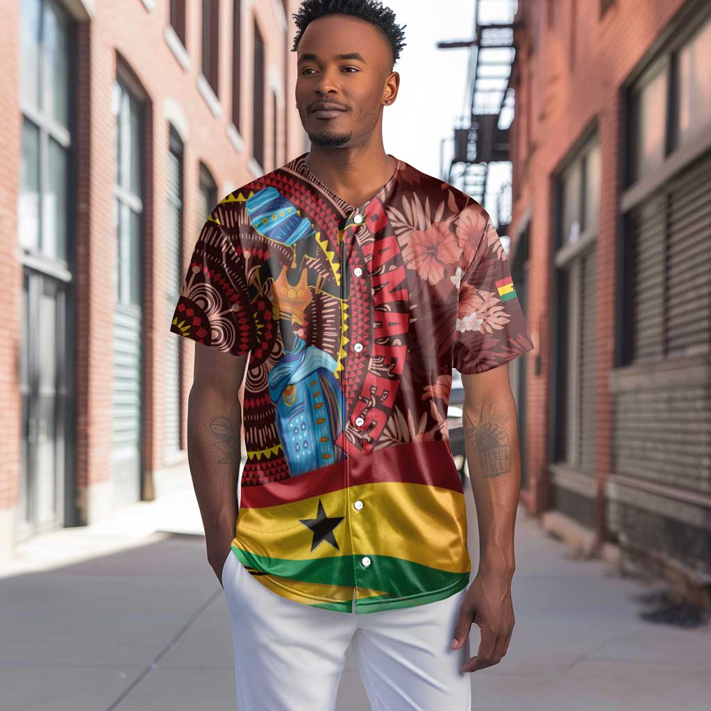 Panafest Baseball Jersey Ghana Tropical African Pattern LT01