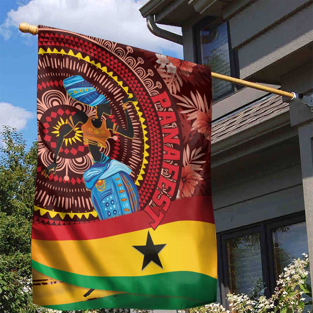 Panafest Garden Flag Ghana Tropical African Pattern LT01