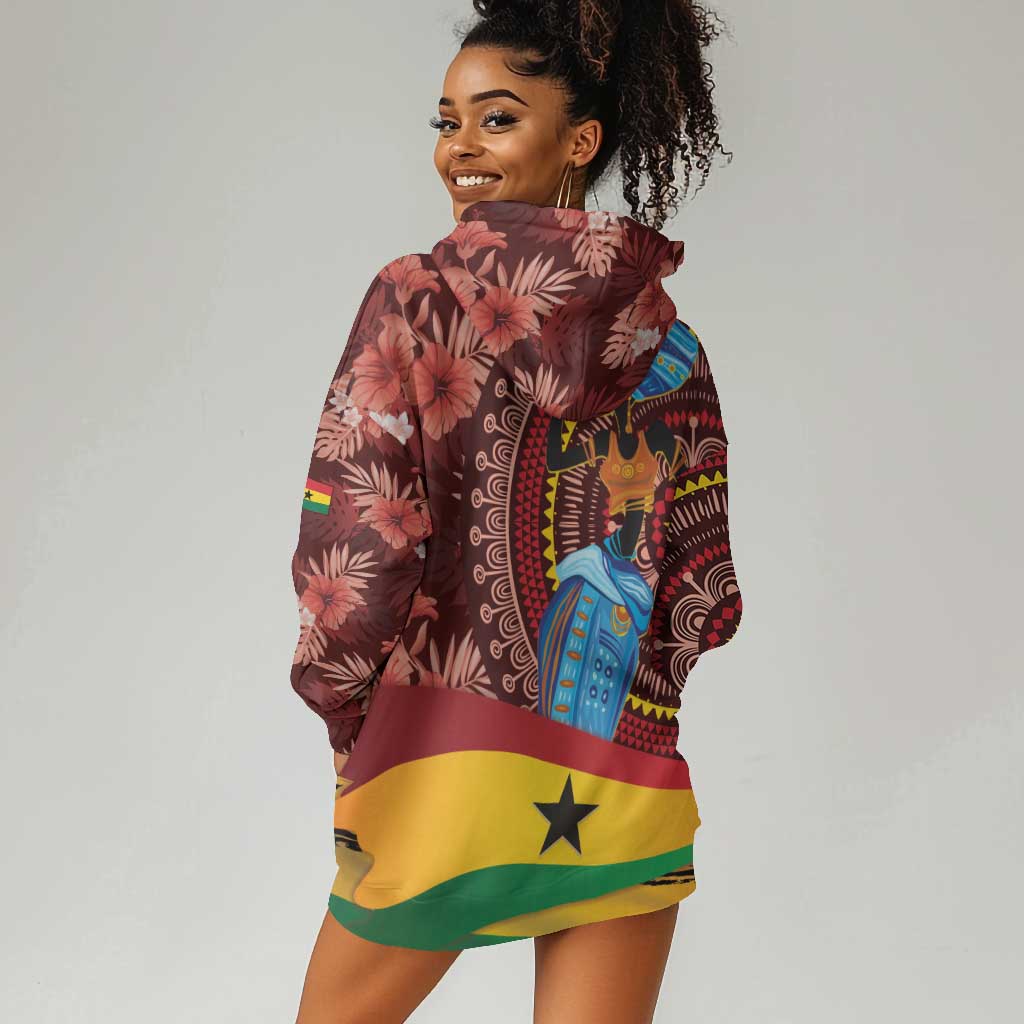 Panafest Hoodie Dress Ghana Tropical African Pattern LT01