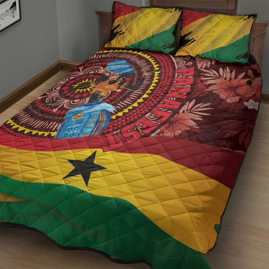 Panafest Quilt Bed Set Ghana Tropical African Pattern LT01