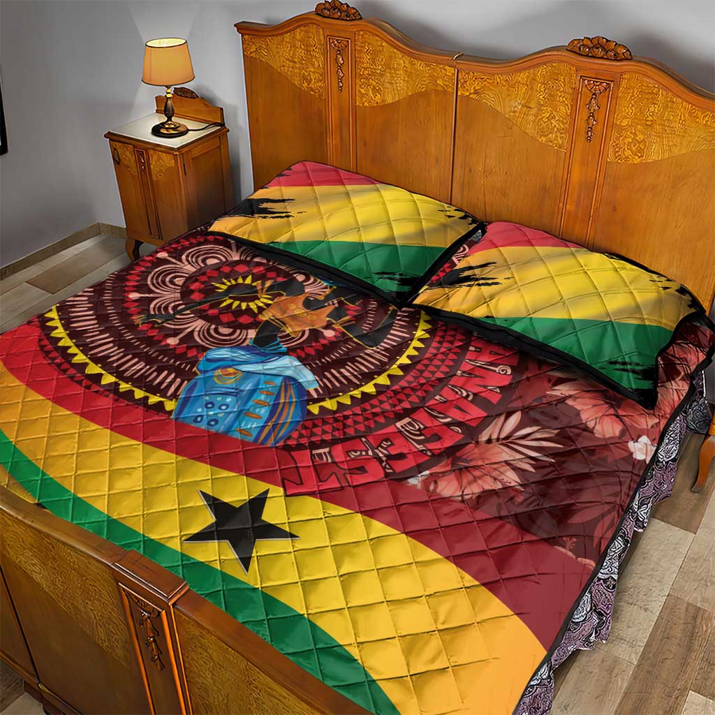 Panafest Quilt Bed Set Ghana Tropical African Pattern LT01