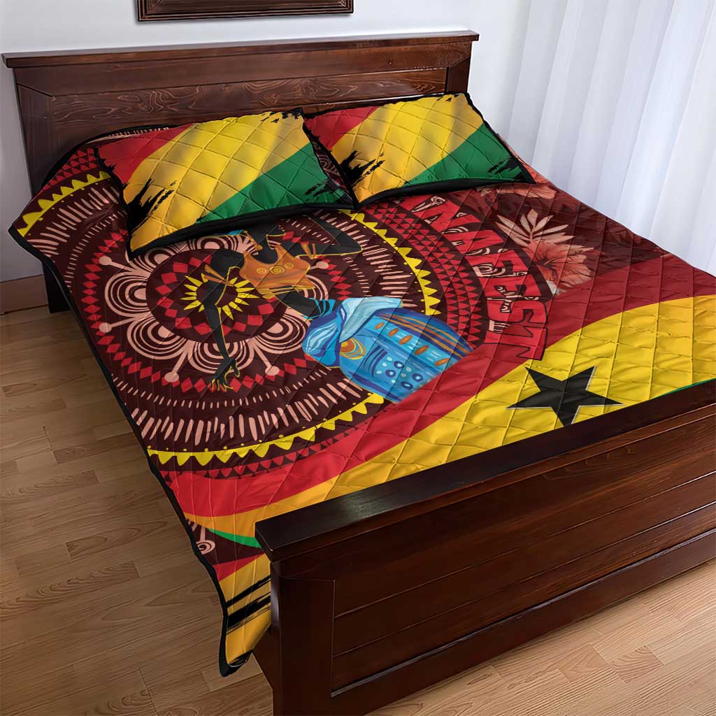 Panafest Quilt Bed Set Ghana Tropical African Pattern LT01