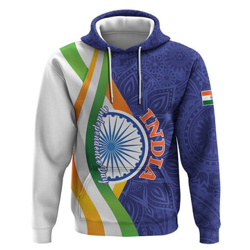 India Independence Day Hoodie Mandala Paisley Floral LT01