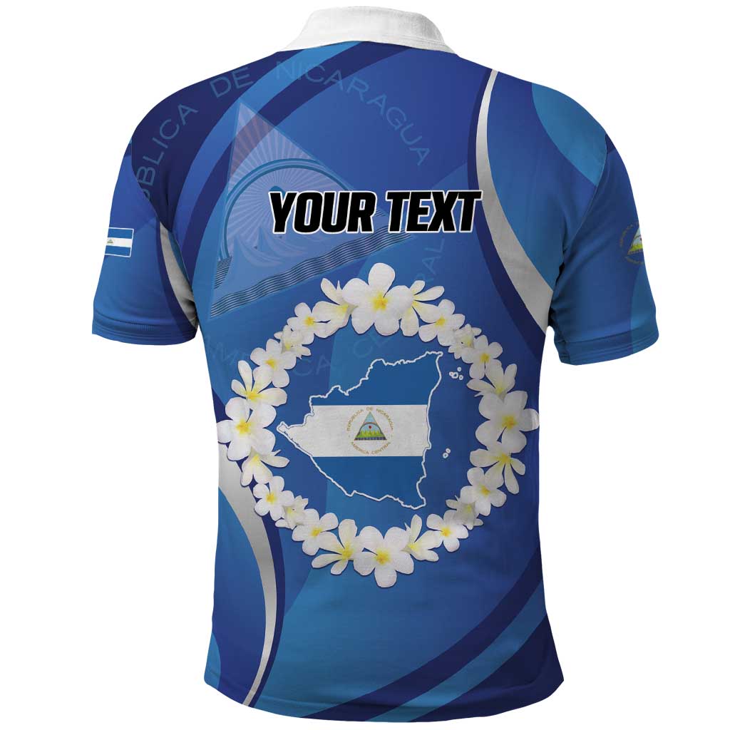 Personalized Nicaragua Independence Day 1821 Polo Shirt Plumeria Floral LT01