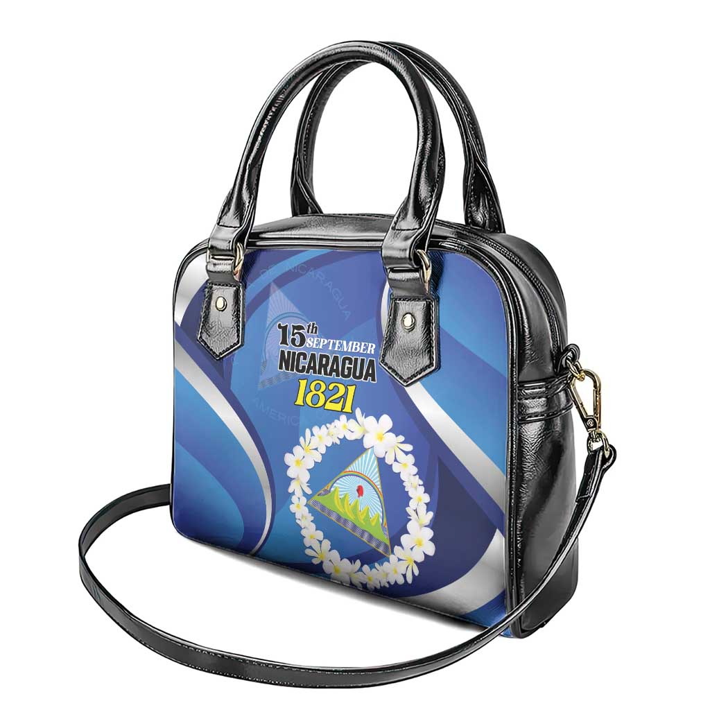 Nicaragua Independence Day 1821 Shoulder Handbag Plumeria Floral LT01