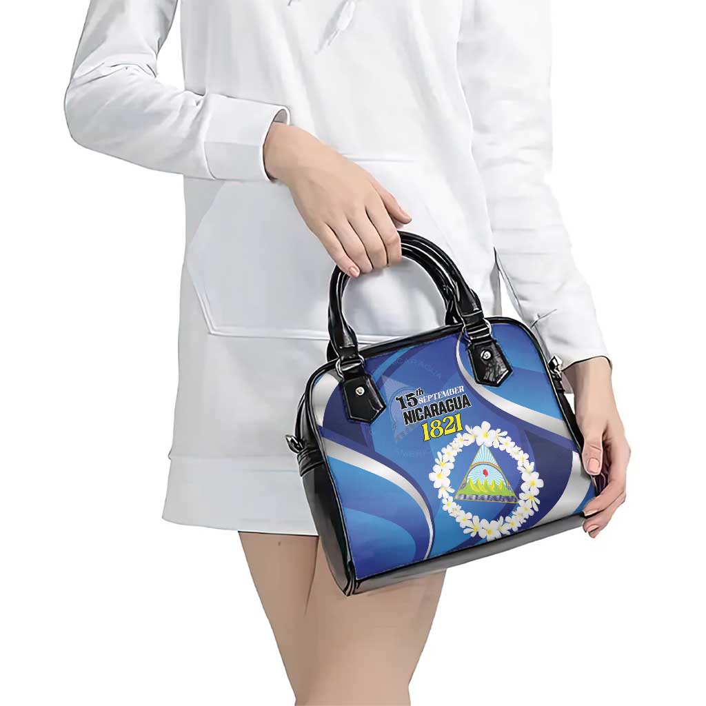 Nicaragua Independence Day 1821 Shoulder Handbag Plumeria Floral LT01