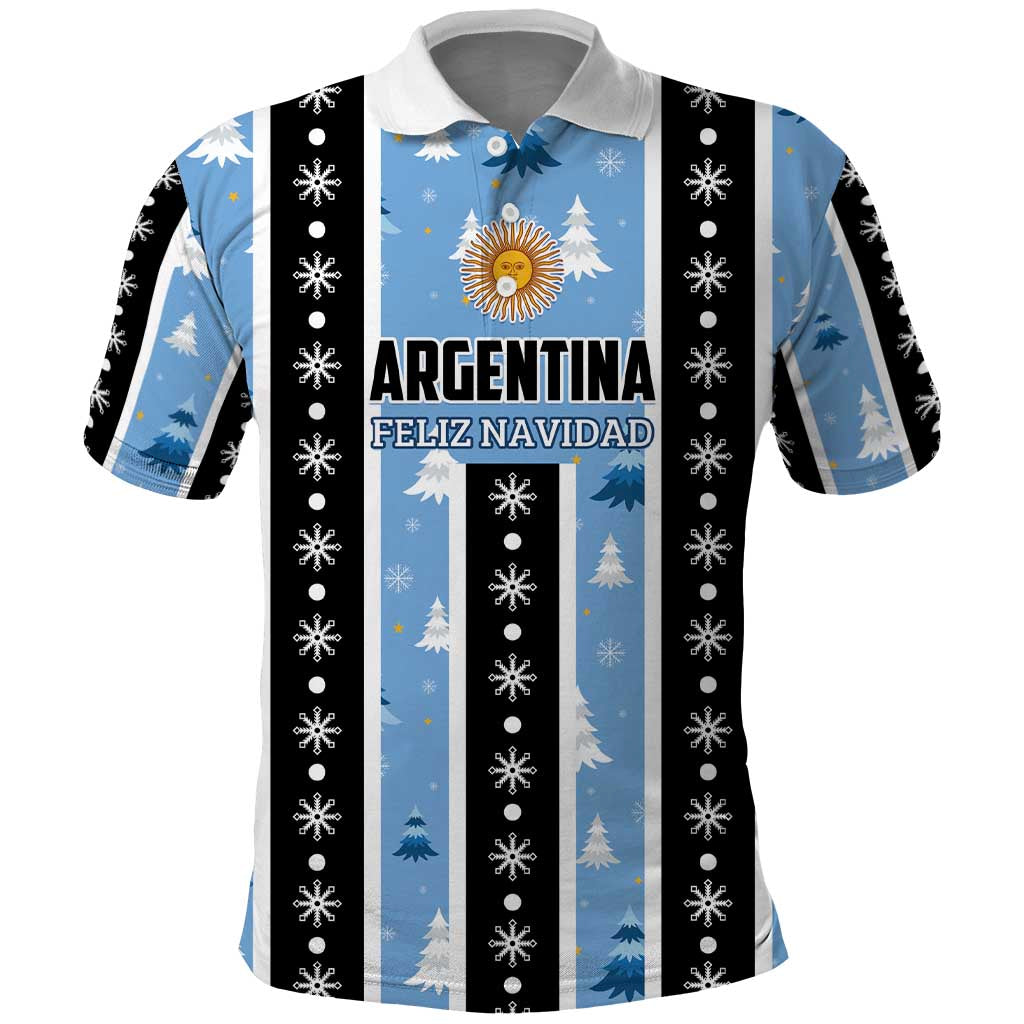 Argentina Christmas Polo Shirt Feliz Navidad Sol de Mayo LT01