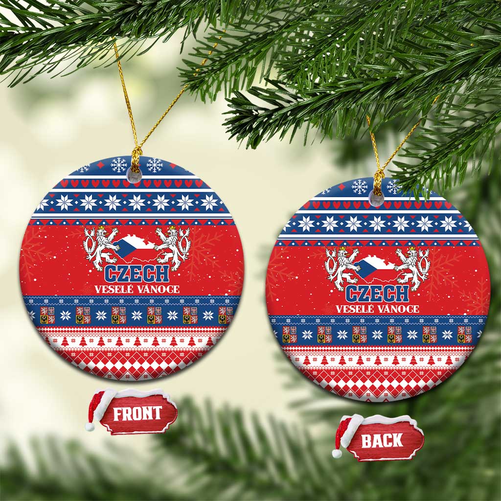 Czech Republic Christmas Ceramic Ornament Czechia Vesele Vanoce LT01