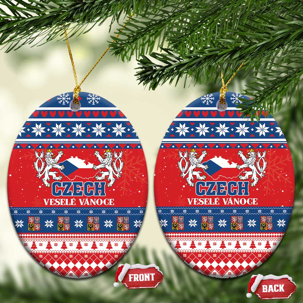 Czech Republic Christmas Ceramic Ornament Czechia Vesele Vanoce LT01