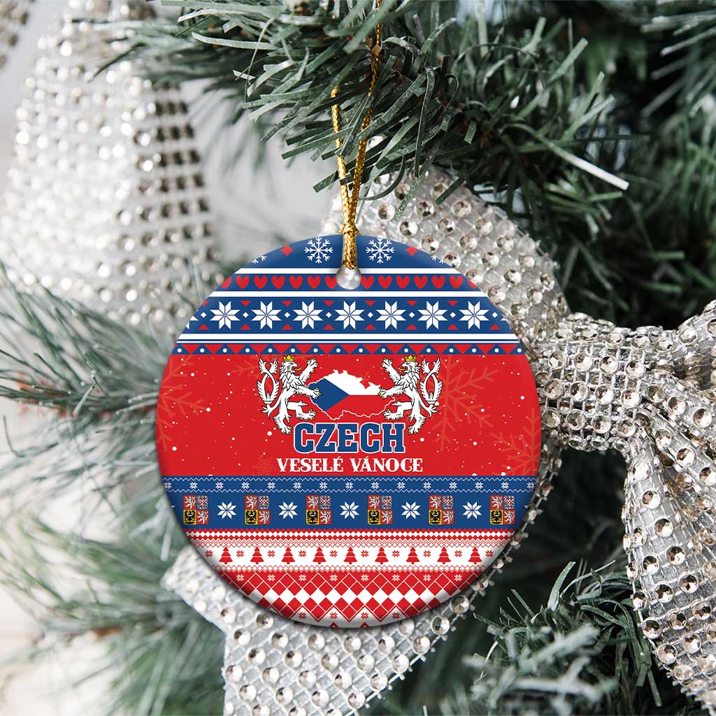 Czech Republic Christmas Ceramic Ornament Czechia Vesele Vanoce LT01