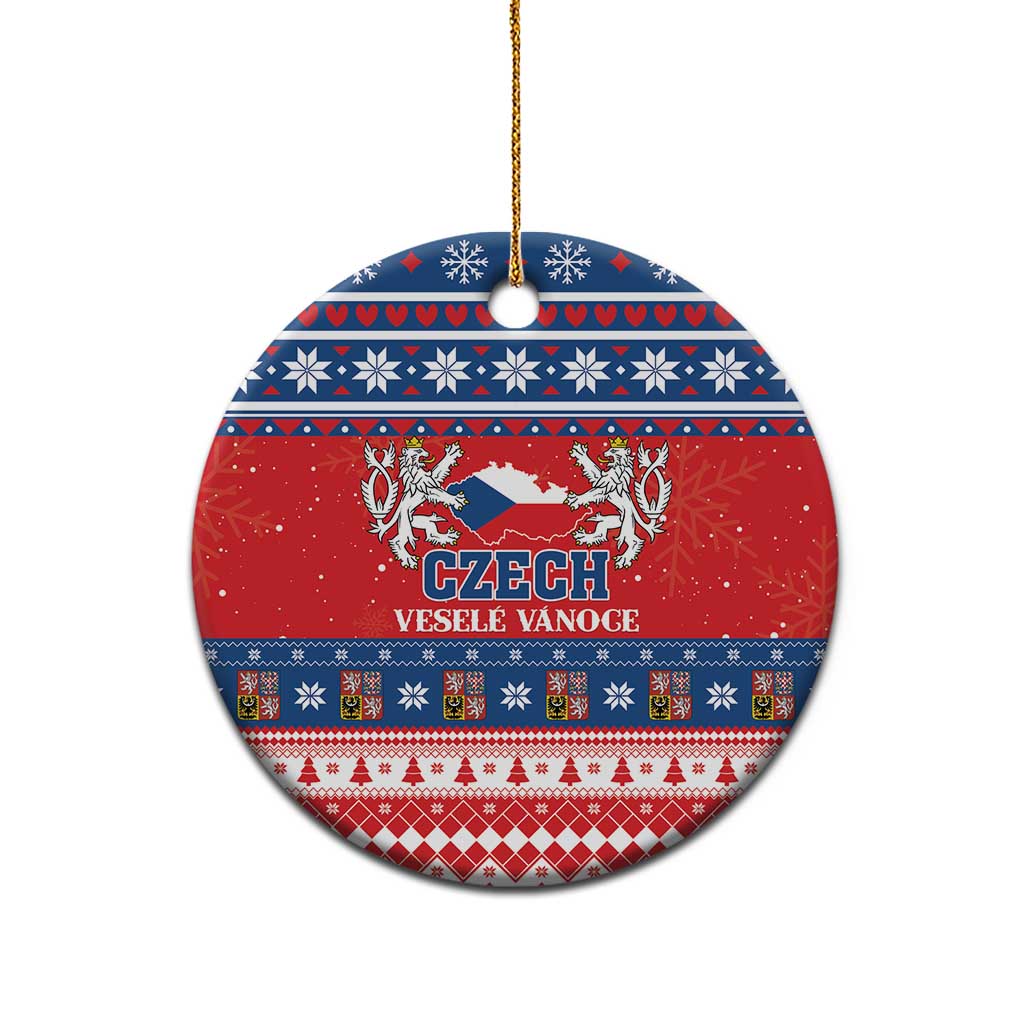Czech Republic Christmas Ceramic Ornament Czechia Vesele Vanoce LT01