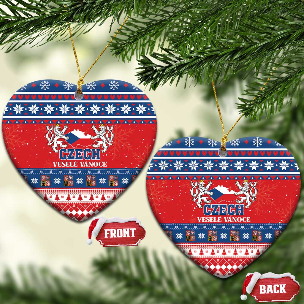 Czech Republic Christmas Ceramic Ornament Czechia Vesele Vanoce LT01