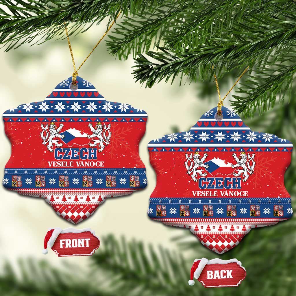 Czech Republic Christmas Ceramic Ornament Czechia Vesele Vanoce LT01