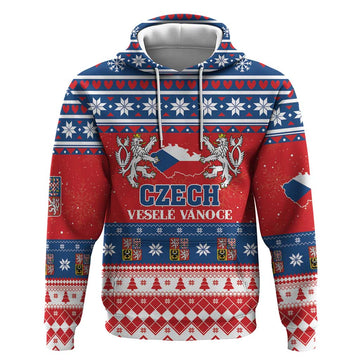 Personalized Czech Republic Christmas Hoodie Czechia Vesele Vanoce LT01