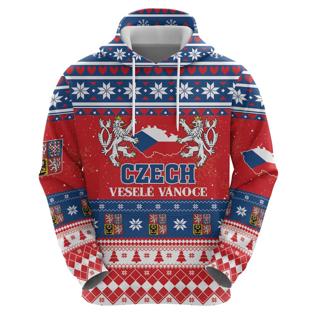 Personalized Czech Republic Christmas Hoodie Czechia Vesele Vanoce LT01