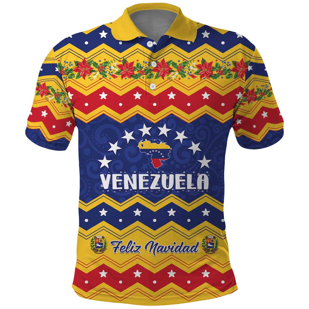 Personalized Venezuela Christmas Polo Shirt Feliz Navidad LT01