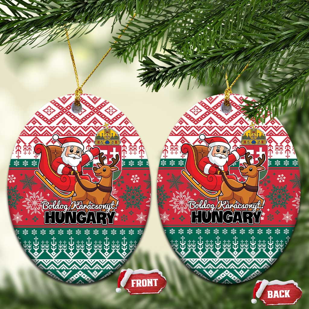 Hungary Christmas Ceramic Ornament Magyarorszag Boldog Karacsonyt LT01