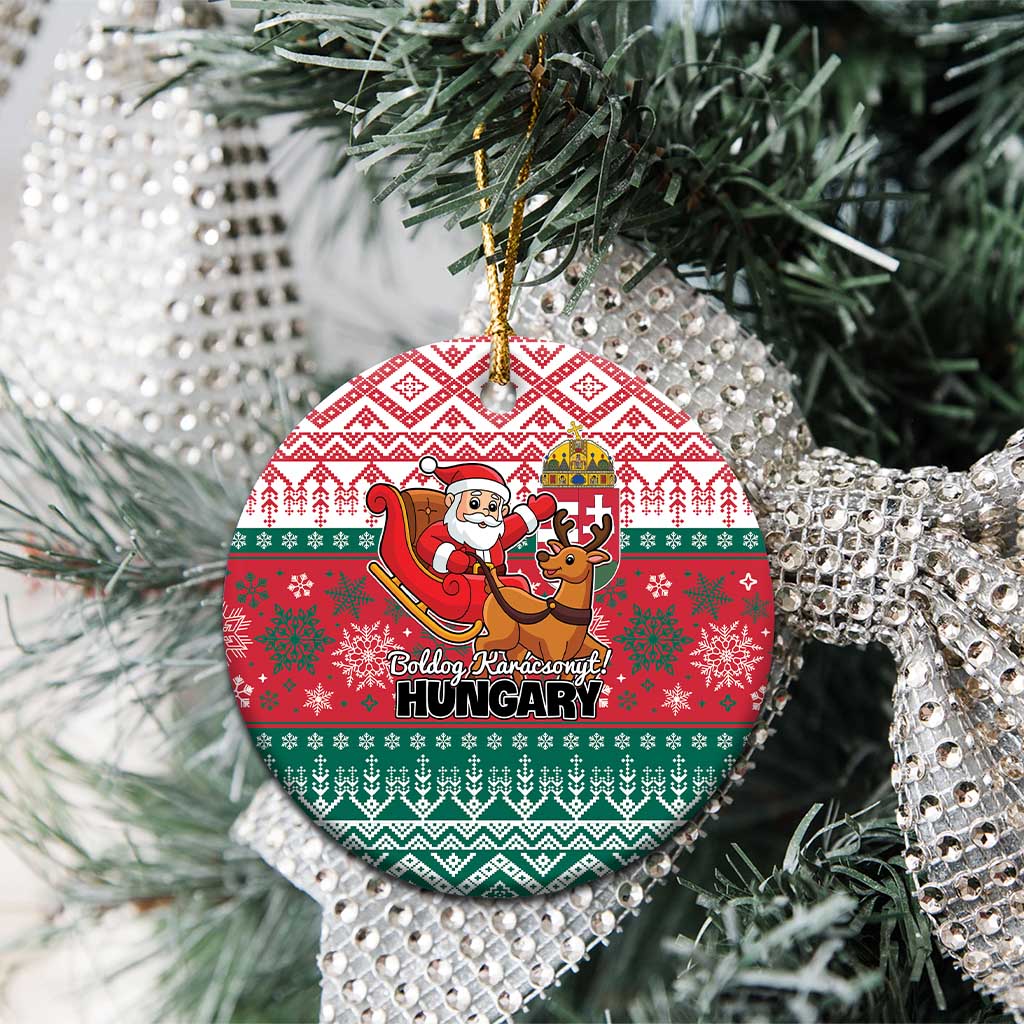 Hungary Christmas Ceramic Ornament Magyarorszag Boldog Karacsonyt LT01