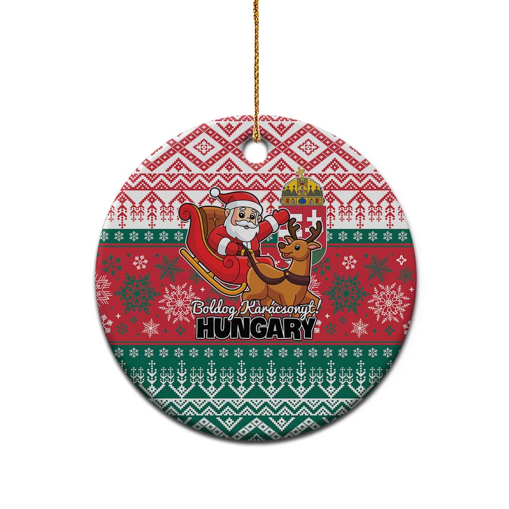 Hungary Christmas Ceramic Ornament Magyarorszag Boldog Karacsonyt LT01