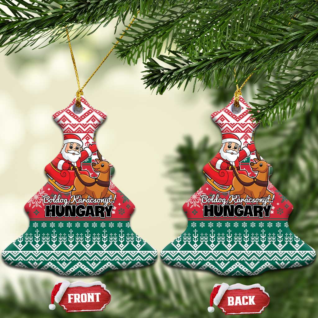Hungary Christmas Ceramic Ornament Magyarorszag Boldog Karacsonyt LT01